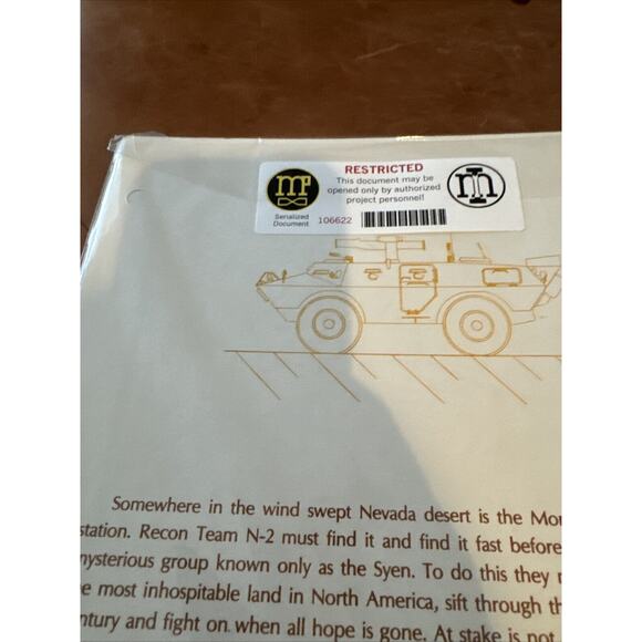 THE MORROW PROJECT "DESERT SEARCH" MORROW PROJECT FILE : R-007 circa 1986 New - Picture 9 of 10